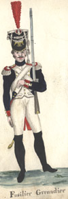 soldat fusilier grenadier de la garde impériale en 1814